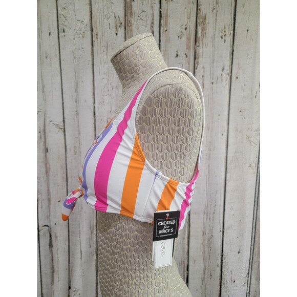 Salt + Cove Large Tie Front Bikini Top Swimsuit Bathing Suit Multi Beachwear EUC - Picture 2 of 7